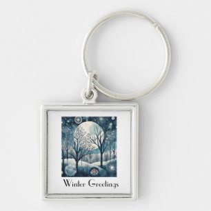 Chaveiro Floresta Nórdica Moonliada, personalizável