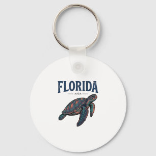 Chaveiro Florida Sea Turtle Vintage Engraving Gráfico_1