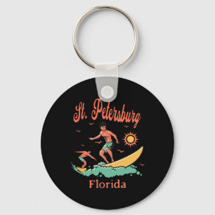 Chaveiro Flórida St. Petersburg Fl Surfista Surfando Praia