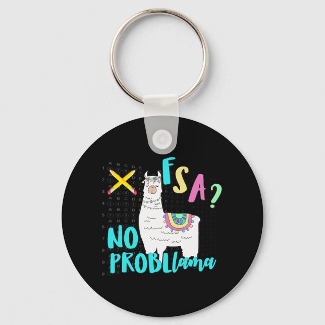 Chaveiro Flórida State Test Day Llama For Students (Frente)