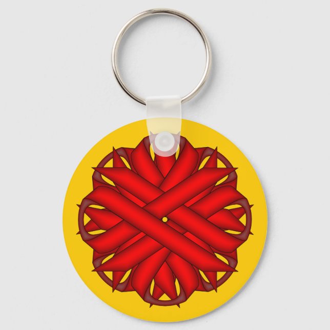 Chaveiro Flower Flower Ribbon por Kenneth Yoncich (Frente)