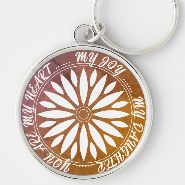 CHAVEIRO FLOWER MODERN GIFT FROM MOM DAD SISTER SON BOSS (Frente)