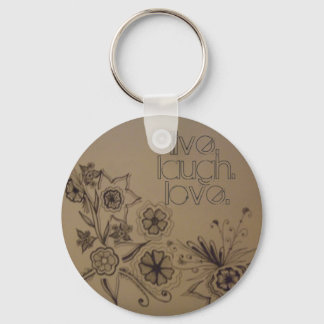 Chaveiro flowers 007, live., laugh., love. - Customized