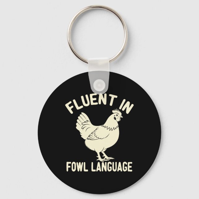 Chaveiro Fluente Em Linguagem Imprópria De Ave Animais De F (Frente)