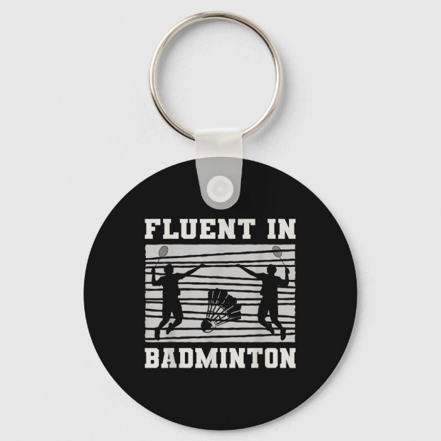 Chaveiro Fluente Em Raquetes De Shuttle De Badminton Divers (Frente)