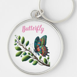 Chaveiro "Fluttering Oasis: Butterfly Branch Chaveiro"