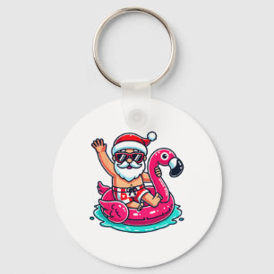 Chaveiro Flutuador Flamingo Natal Divertido Natal Em Ju