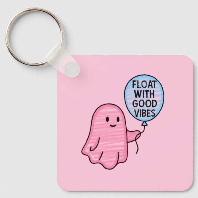 Chaveiro Flutuar com boas vibrações, fofo design (Frente)