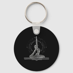 Chaveiro Fluxo de Yoga Arte de Linha Única