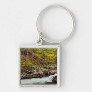 Chaveiro Fluxo Florestal Em Montanhas De Enfumaçado Excele