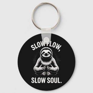Chaveiro Fluxo Lento Alma Lenta Ioga Meditação Sloth _1
