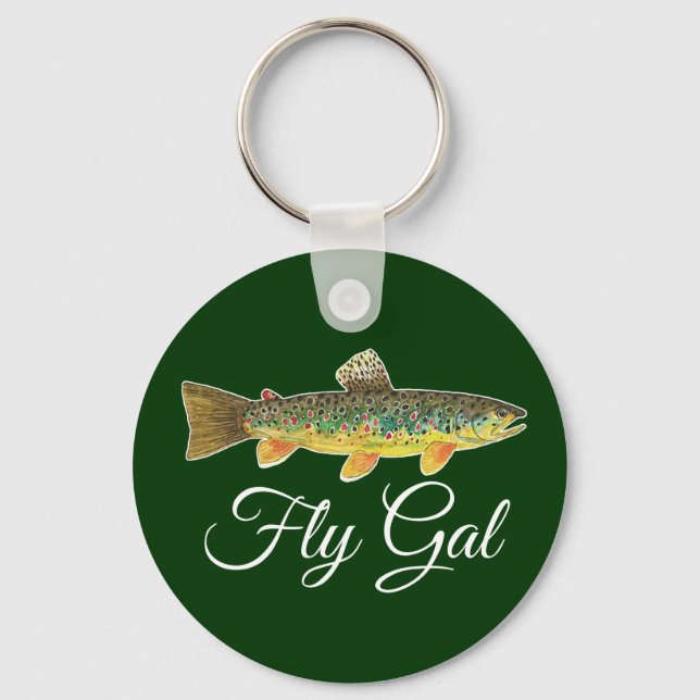 Chaveiro FLY GAL - Pescadora de moscas (Frente)