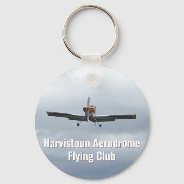 Chaveiro Flying Club Keyring com aeronave leve. (Frente)