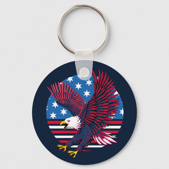 Chaveiro Flying Eagle e American Flag (Frente)
