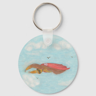 Chaveiro Flying Three Toed Sloth com cabo vermelho, Supersl