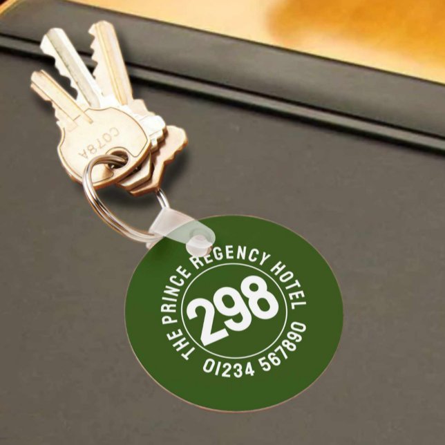 Chaveiro Fob da Chave da Sala do Hotel com Número da Sala (Criador carregado)