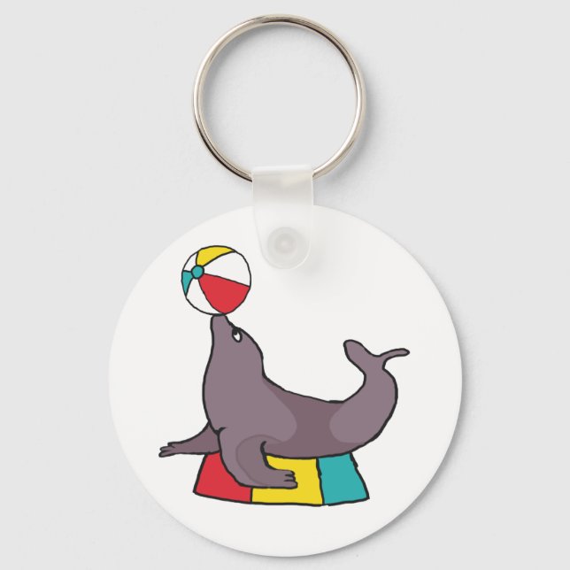 Chaveiro Foca de Circo Performática (Frente)