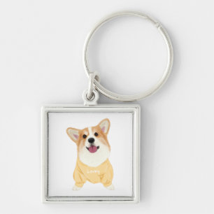 Chaveiro Fofinho Corgi Pembroke Cartoon Amante de Cachorro