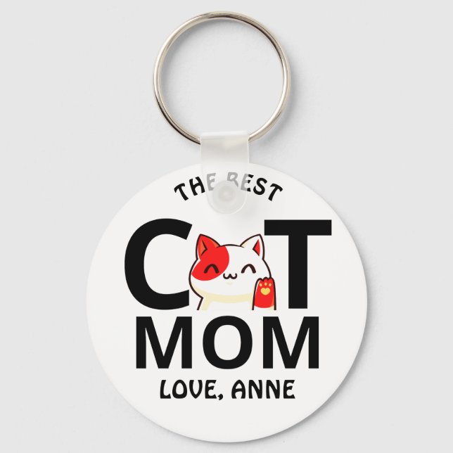 Chaveiro fofinho gato-Dia de os namorados, mãe personaliza (Frente)