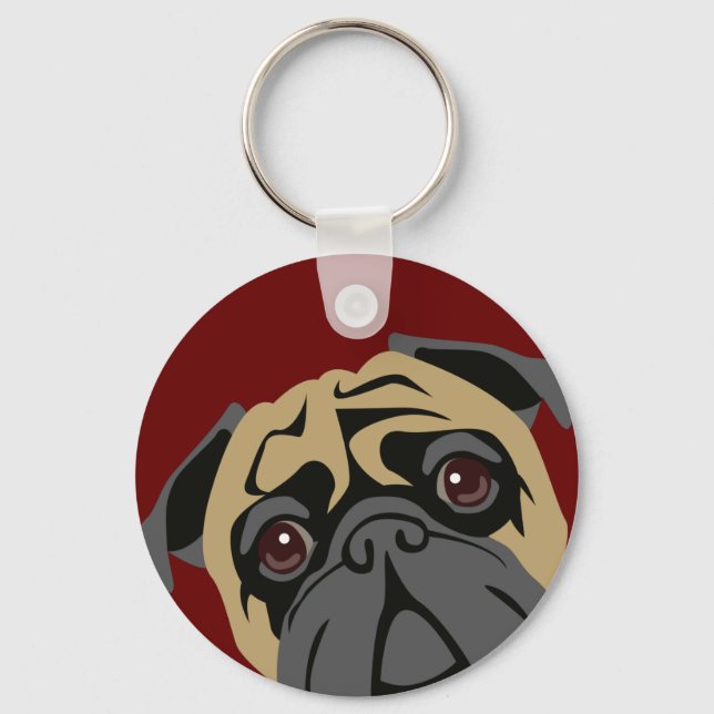 Chaveiro Fofinho Pug (Frente)