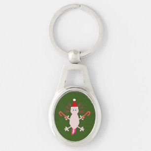 Chaveiro Fofo de Natal Axolotl