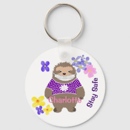 Chaveiro Fofo Fique Seguro Fique Leve No Gráfico Divertido 