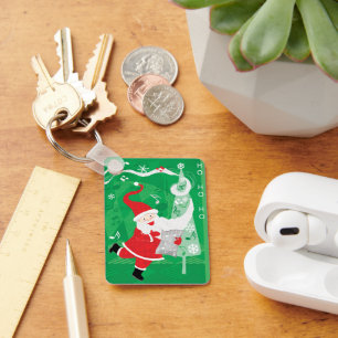 Chaveiro Fofo Natal, Cantando e Dançando Papai Noel