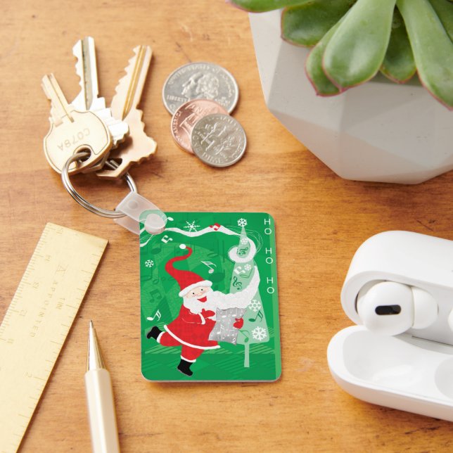 Chaveiro Fofo Natal, Cantando e Dançando Papai Noel (Mesa)