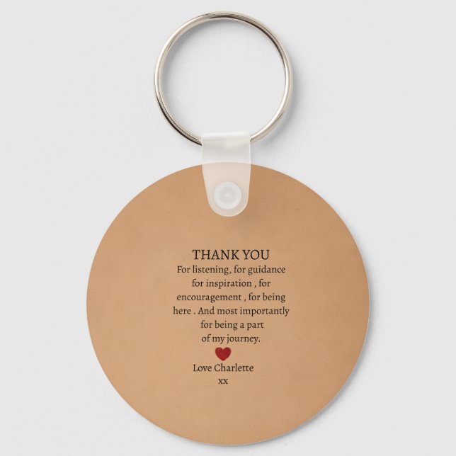 Chaveiro fofo obrigado amor personalizado  (Frente)