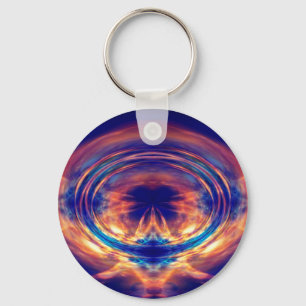 Chaveiro fogo abstrato laranja