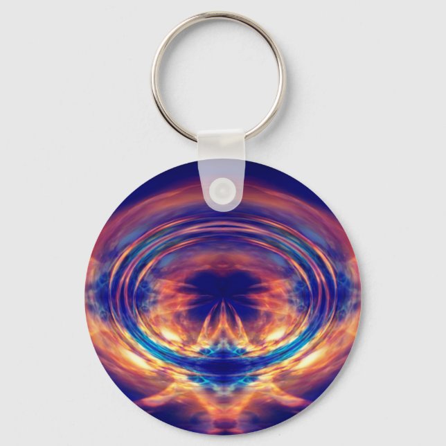 Chaveiro fogo abstrato laranja (Frente)