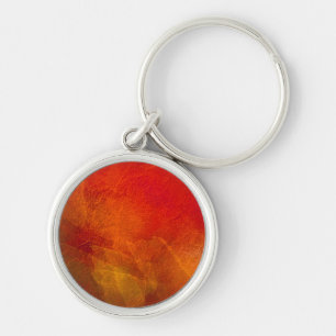 Chaveiro Fogo - Arte Abstrata em Laranja, Amarelo, Vermelho