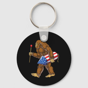 Chaveiro Fogo De Pé Grande 4 De Julho Homens Sasquatch Amer