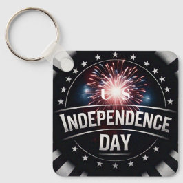 Chaveiro Fogos de artifício e estrelas personalizados do "D