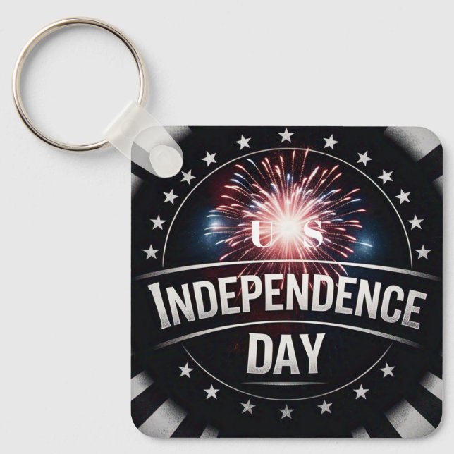 Chaveiro Fogos de artifício e estrelas personalizados do "D (Frente)