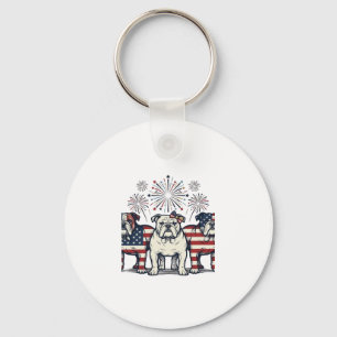 Chaveiro Fogueira Patriota Bulldog Desenho Vintage