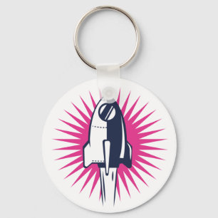 Chaveiro Foguete Espacial Retro