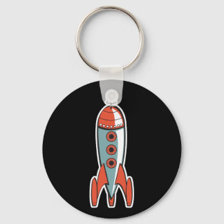 Chaveiro foguete espacial retrô