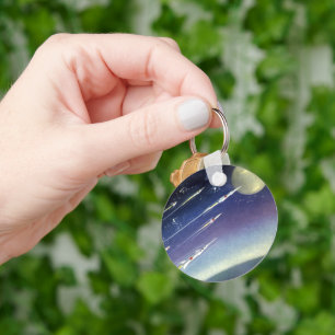 Chaveiro Foguetes de Ficção Científica Vintage no Espaço po