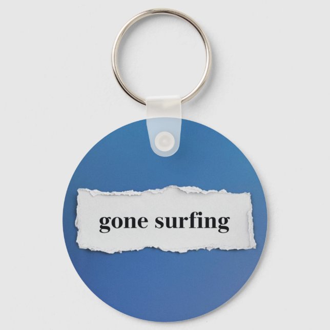 Chaveiro foi surfar, em azul (Verso)
