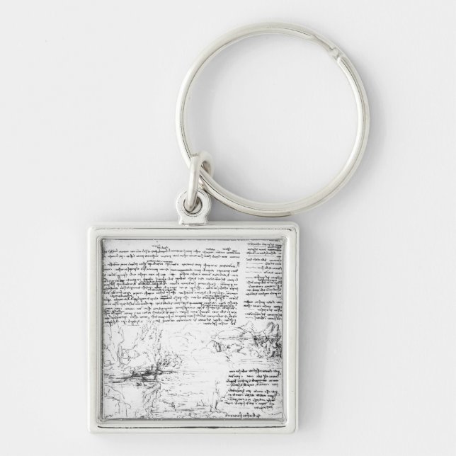 Chaveiro Fol.145v-a, página do caderno de da Vinci (Frente)