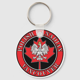 Chaveiro Folha canadense polonesa redonda de Vancôver