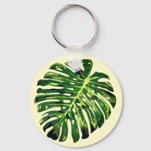 Chaveiro Folha de Monstera Tropical