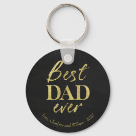 Chaveiro Folha De Ouro Elegante No Dia de os pais De Giz