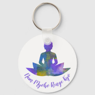 Chaveiro Folha Espiritual de Folhas de Meio-Tom Lotus Yoga 