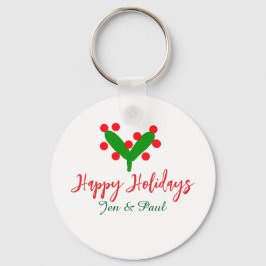 Chaveiro Folha verde casal verde