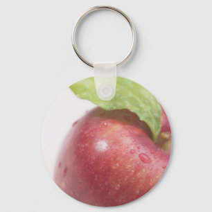 Chaveiro Folha Verde da Apple Vermelha