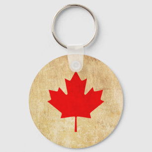 Chaveiro Folha vermelha canadiana Patriótica Original