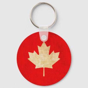 Chaveiro Folha vermelha canadiana Patriótica Original