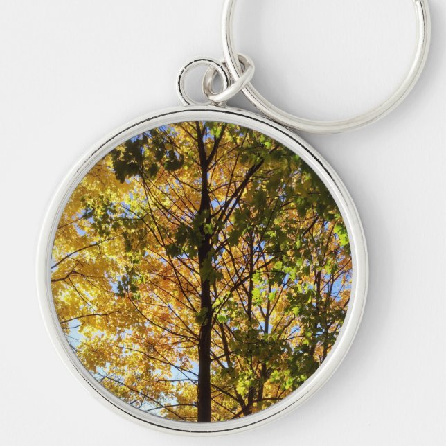 Chaveiro Folhagem Amarelo e Verde (Frente)